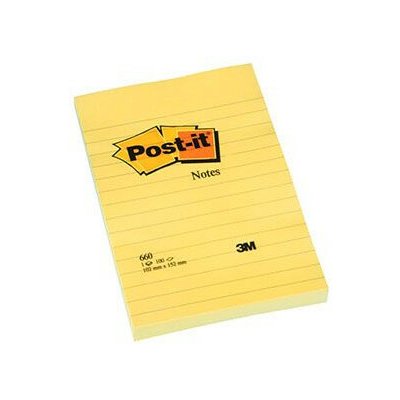 3M Samolepicí bločky Post-it - 102 mm x 152 mm / linka – Hledejceny.cz