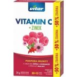 Vitar Vitamin C + zinek + echinacea a šípek 30+15 tablet – Hledejceny.cz