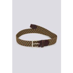 Gant opasek D1. PATTERNED ELASTIC BRAID belt hnědá