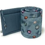 ESITO Luxusní mantinel mušelín do postýlky Planets modrá – Zboží Mobilmania