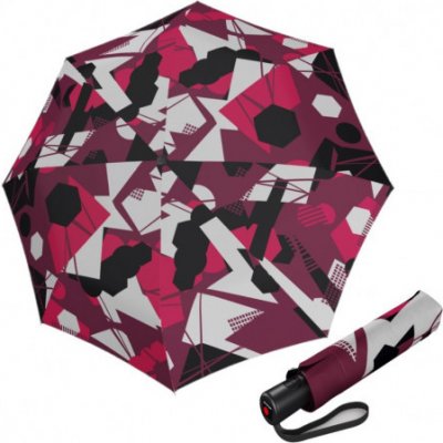 Knirps KNIRPS A.200 EXPLORE HIBISCUS - elegantní dámský plnoautomatický deštník