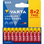 Varta Longlife Max Power AAA 10ks 4703101710 – Zboží Mobilmania
