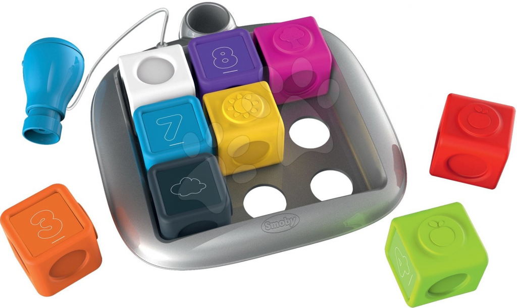 Smoby hra Clever Cubes Smart s 3 hrami barvy a čísla