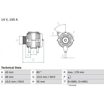 Alternátor BOSCH 0 986 041 930