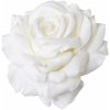 Květina Gasper Umělý květ Růže s klipem, bílý