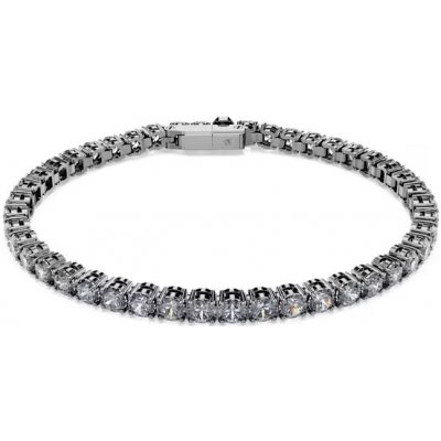 Swarovski Tenisový náramek s šedými krystaly Matrix Tennis 5693928 15,5 cm – Zboží Dáma