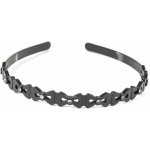 Plastová čelenka s kamínky černá – Zboží Dáma