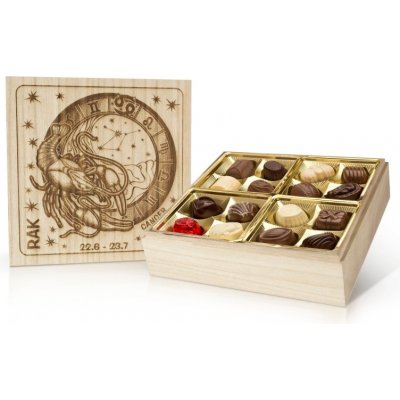 Selllot Rak Belgické pralinky v dřevěné dóze 200 g – Sleviste.cz