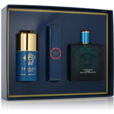 Versace Eros Men EDT 100 ml + EDT 10 ml + deostick 75 ml dárková sada – Sleviste.cz