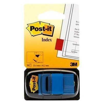 3M POSTIT Samolepicí záložky se zásobníkem, modrá, 25 x 43 mm, 50 listů, 3M POSTIT 7100089834 ,balení 50 ks – Hledejceny.cz
