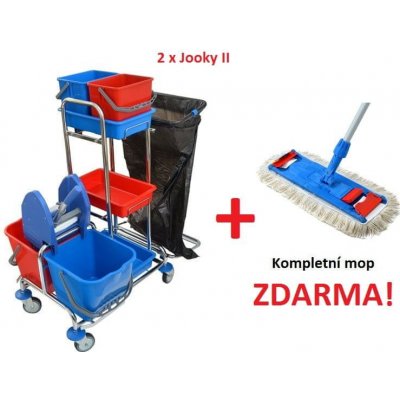 Eeastmop 2 x úklidový vozík KOMBI JOOKY II kompletní výbava + kompletní mop – Zboží Mobilmania