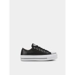 Converse Chuck Taylor All Star kožené tenisky na platformě Lift černé