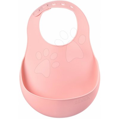 Silicone Bib Old Pink Beaba z měkkého silikonu a knoflíky růžový – Zbozi.Blesk.cz