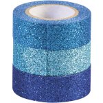 Heyda Dekorativní lepící páska Glitr, 1,5 cm x 3 m ledově/středně/tmavě modrá – Hledejceny.cz