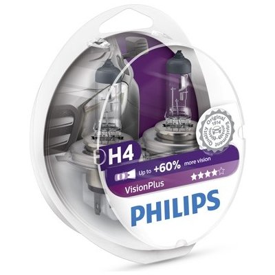 Philips Plus 12342VPS2 H4 Pt43-38 12V 60/55W 2 ks – Zboží Mobilmania