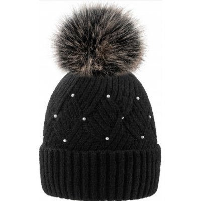 Fashionweek čepice s perlami Wool Pearl Černá – Hledejceny.cz