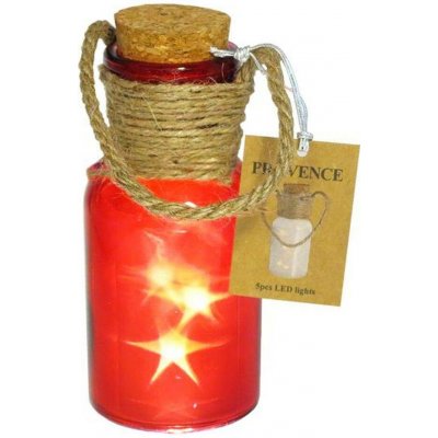 TORO LED SVĚTLO S ČERVENOU BARVOU V SKLENĚNÉ LÁHVI_hamashop – Hledejceny.cz