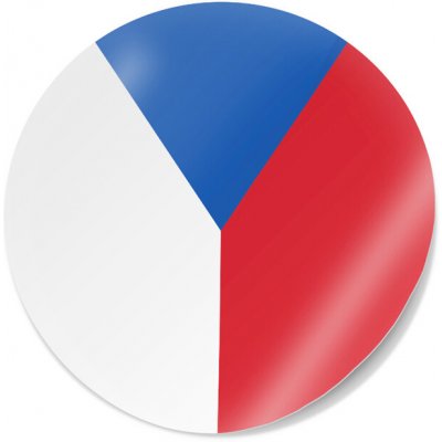 CZECHMANIA Samolepka vlajka kulatá 01 – malá na svislé lepení – Hledejceny.cz