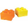 LEGO® Úložný box 2 kusy 24,7 x 24,8 x 18 cm žlutá oranžová