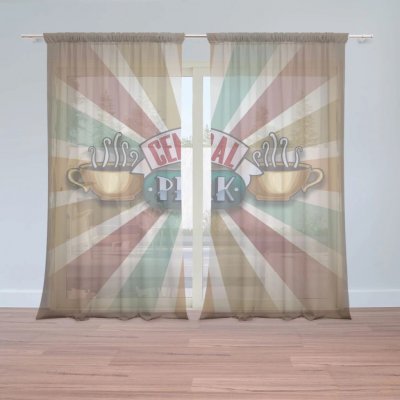 Sablio Záclony Seriál přátelé CENTRAL PERK Abstrakce: 2ks 150x250cm – Zboží Mobilmania