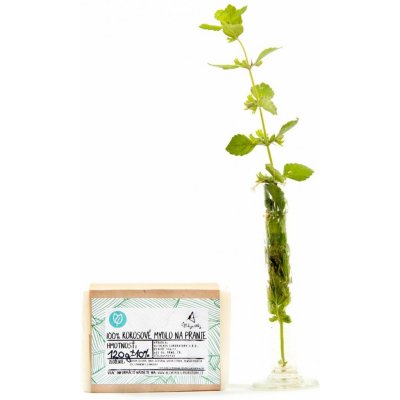 Alchymistky mýdlo i mýdlové vločky na praní kokosové s citrátem sodným máta peprná 120 g pevné – HobbyKompas.cz