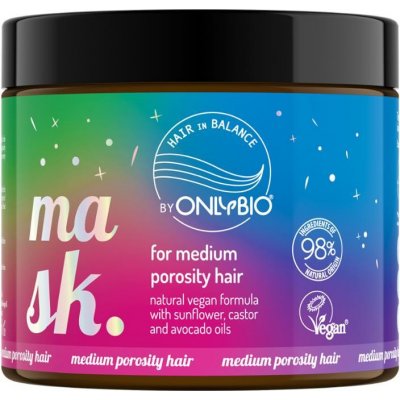OnlyBio maska pro vlasy se střední pórovitostí 400 ml – Zboží Dáma