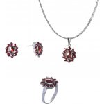 Granát Turnov Stříbrný set šperků 348 – Zboží Dáma