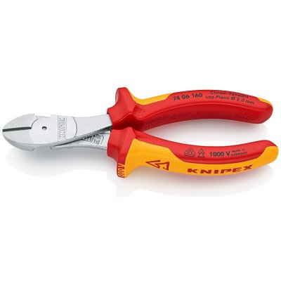 Knipex Silové boční štípací kleště chromované 160 mm - 7406160 – Zbozi.Blesk.cz