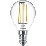 Philips LED lampa Fil P45, 4,3W, E14, 2700K, 470lm, transparentní – Hledejceny.cz