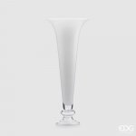 Skleněná váza Nida trumpeta bílá, 70x30 cm – Zboží Mobilmania