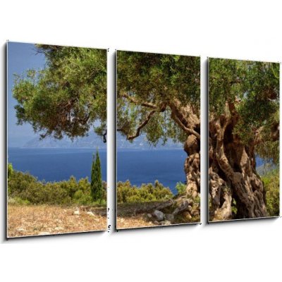 Obraz 3D třídílný - 90 x 50 cm - Griechische Inseln Řecké ostrovy – Zboží Mobilmania