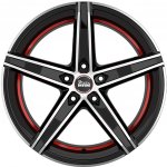 MAM OX-18 8,5x19 5x112 ET30 black polished red inside – Sleviste.cz