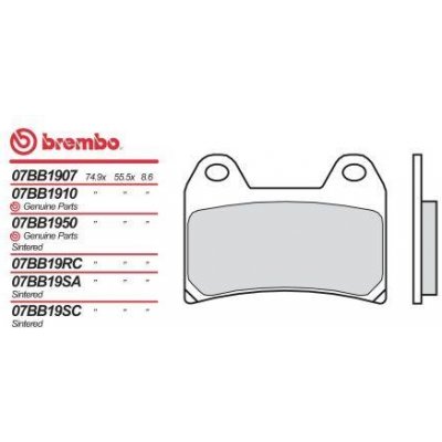 BREMBO brzdové destičky moto 07BB19SA | Zboží Auto
