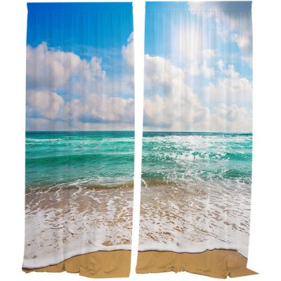 IMPAR Závěsy Moře (Rozměr : 140x250, Materiál: Interlock) – Hledejceny.cz