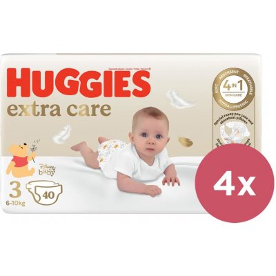 HUGGIES Extra Care 3 6-10 kg 4x40 ks – Zbozi.Blesk.cz