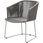 Cane-line Jídelní křeslo Moments, Cane-line, 58x62x76 cm, rám kov, výplet lanko Soft Rope grey, bez sedáků – Hledejceny.cz
