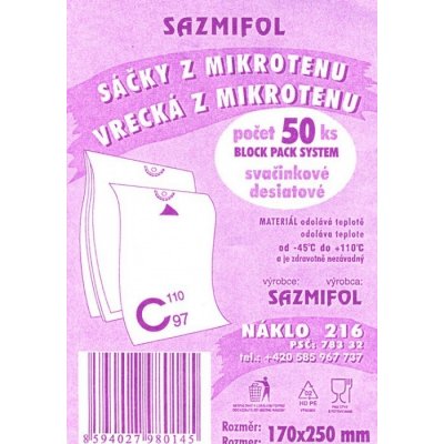 Sazmifol Mikrotenové sáčky 170 x 250 mm – Zboží Mobilmania