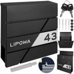 Poštovní schránka euroschránka, s vhozem, se schránkou na noviny M-TEC černá – Hledejceny.cz