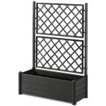 Stefanplast vyvýšený záhon / truhlík s mřížkou 80 l / 100 cm antracit – Zboží Dáma