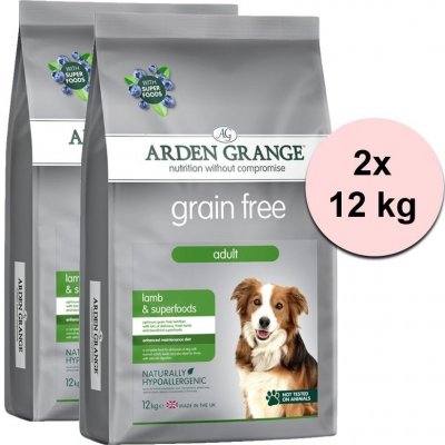 Arden Grange GF Adult Lamb & Superfoods 2 x 12 kg – Hledejceny.cz