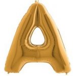 GRABO fóliový balónek PÍSMENO ZLATÉ A 102cm,40" nafukovací – Zboží Dáma
