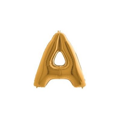 GRABO fóliový balónek PÍSMENO ZLATÉ A 102cm,40" nafukovací – Zboží Dáma