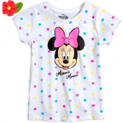 Dívčí tričko DISNEY MINNIE PUNTÍKY bílé – Sleviste.cz