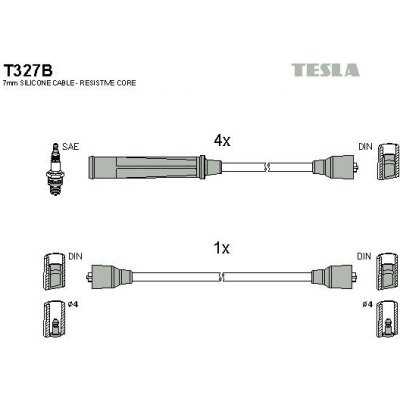 Sada kabelů pro zapalování TESLA T327B – Hledejceny.cz