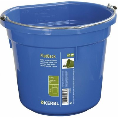Kerbl Vědro na krmivo a vodu s uchem FlatBack 20 l modrá – Hledejceny.cz