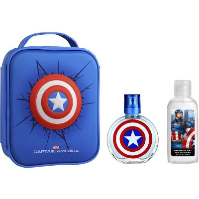 Captain America EDT 100 ml + sprchový gel 100 ml + batoh – Zboží Dáma