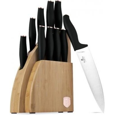Berlingerhaus Sada nožů se stojanem BAMBOO 10 ks Black Rose Collection – Hledejceny.cz