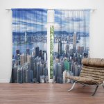 Závěsy Město s mrakodrapy: 2 ks - 140x250 cm - Sablio – Hledejceny.cz