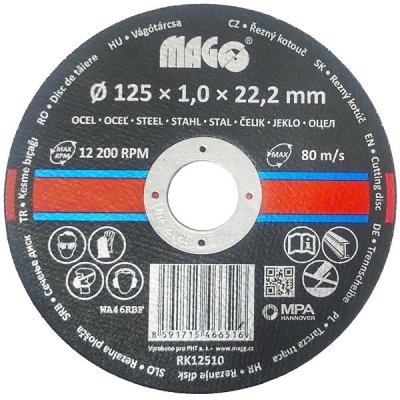 Magg Řezný kotouč 125 x 1 x 22,2 mm RK12510 – Zboží Mobilmania