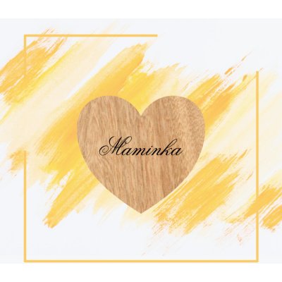 Dřevěné jmenovky - Magnum cor - 90 x 90 mm, Gabon – Zboží Dáma